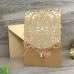 Gold Laser Cut Wedding Invitation Pocket